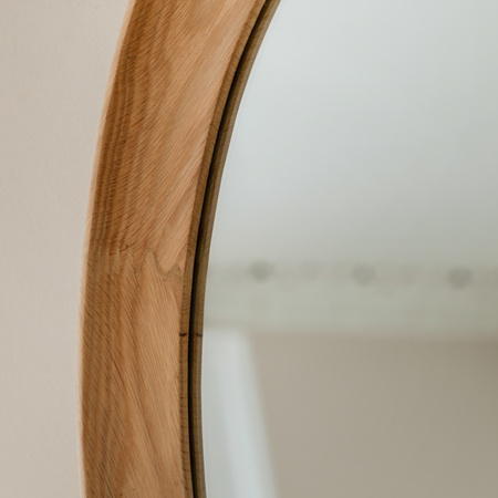 Copenhagen Pebble Mirror Oak 800x37x780mm