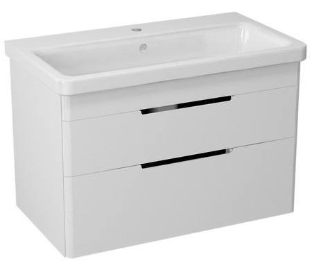 ELLA szafka umywalkowa 76,5x50x43cm, 2 szuflady, biała