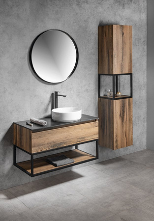 SKARA blat Rockstone 101,2x12x46cm, black attica