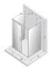 NZ4 Kabina prysznicowa SMART GOLD BRUSHED 1D prostokątna przyścienna U 140x100x200 szkło czyste 8mm Active Shield 2.0