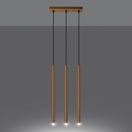Lampa wisząca PASTELO 3L złota