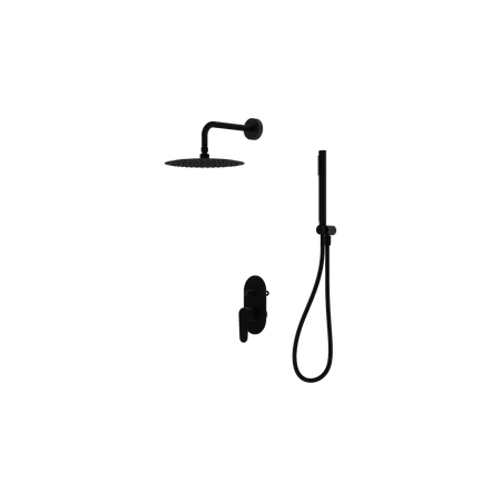 Podtynkowy zestaw prysznicowy z deszczownicą Cetus Matt Black