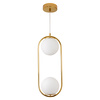 Lampa wisząca COSTA DUO 50 cm - złoty stelaż, dwa klosze