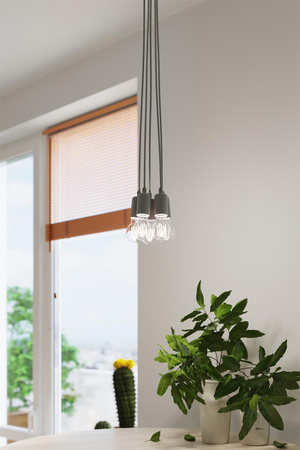 Lampa wisząca DIEGO 5 szara
