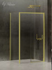 KABINA PRIME LIGHT GOLD PROSTOKĄTNA PRZYŚCIENNA P 100x90x200 CZYSTE 6mm ACTIVE SHIELD