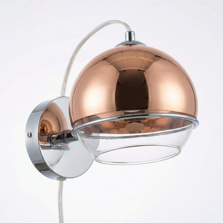 LAMPA ŚCIENNA KINKIET NOWOCZESNY RÓŻOWE ZŁOTO VERONI