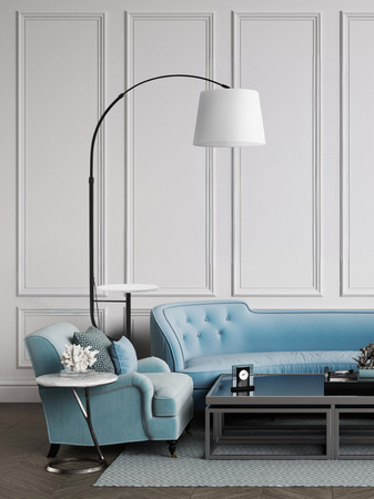 LAMPA STOJĄCA PODŁOGOWA CZARNO-BIAŁA MADEO