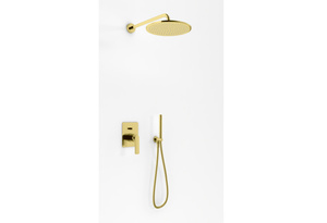 EXPERIENCE Gold zestaw prysznicowy z deszczownicą 25cm i słuchawką