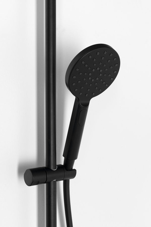 PAX zestaw prysznicowy z baterią dźwigniową, czarny mat