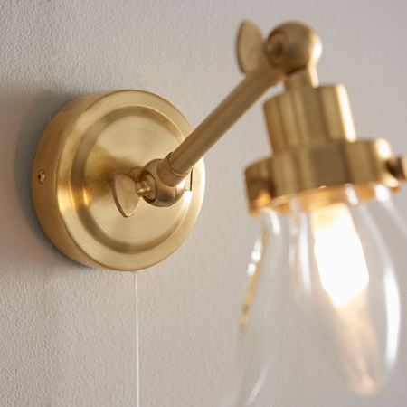 Faraday Bathroom 1 Wall Light Satin Brass