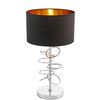 GLAMOUR LAMPA NOCNA CZARNO-CHROMOWANA MILARI
