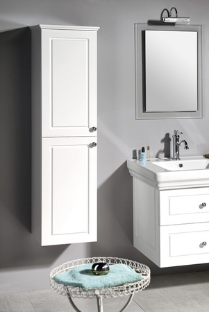 VIOLETA szafka wysoka 35x140x30cm, lewa, biała