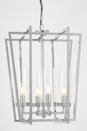 NOWOCZESNA LAMPA WISZĄCA CHROMOWANA ARES W4
