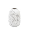 Meadow Embossed Ceramic Vase Stone 175x175x250mm