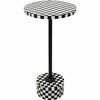 KARE stolik DOMERO CHESS 25 biało-czarny