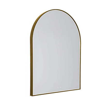 MAXLIGHT W0386 MIRROR PÓŁOKRĄG 90x70cm ZŁOTE LUSTRO PODŚWIETLANE