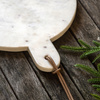 Novi Round Cheese Board White Marble 330x250x15mm