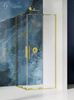 KABINA SMART LIGHT GOLD PROSTOKĄTNA 80x80x200 CZYSTE 8mm ACTIVE SHIELD