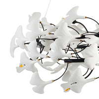 Lampa wisząca BOTANIKA 150 cm - czarna, G9, regulowana, designerska