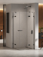 Kabina prysznicowa EVENTA BLACK CHROME 2D prostokątna 100x120x200 szkło czyste 8mm Active Shield 2.0
