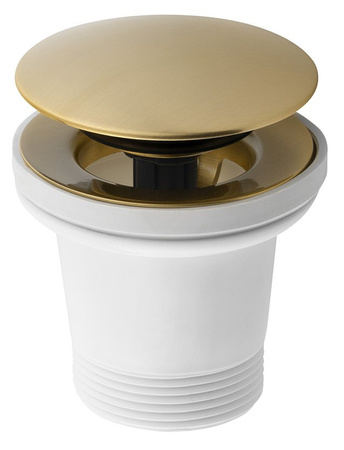 Odpływ wannowy 6/4", klik-klak, złoto mat