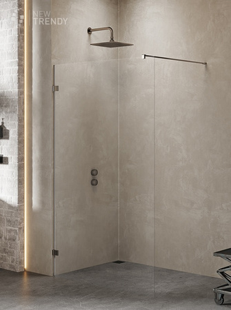 KABINA AVEXA GUNMETAL BRUSHED WALK-IN  100x200 CZYSTE 8mm ACTIVE SHIELD