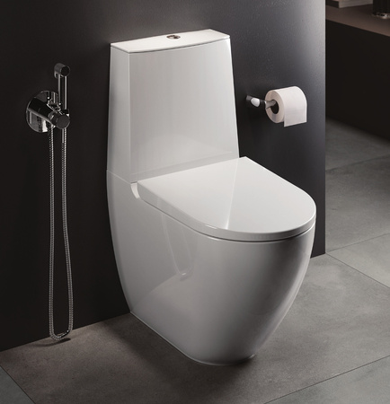 DES  Miska WC do kompaktu Rimless 64x38 cm biały połysk