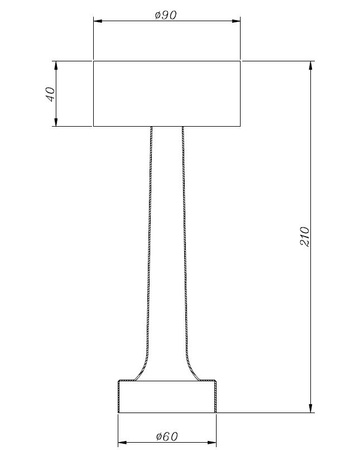 Lampa stołowa TAVOLO A LED dotykowa srebrna 21 cm