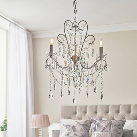 Berkley 3 Pendant Light Aged Silver