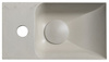 PICCOLINO umywalka betonowa, 30,8x17cm, bateria w lewo, piaskowy mat