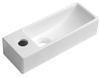 AQUA MINI umywalka ceramiczna 38x14cm, otwór na baterię z lewej strony, biały