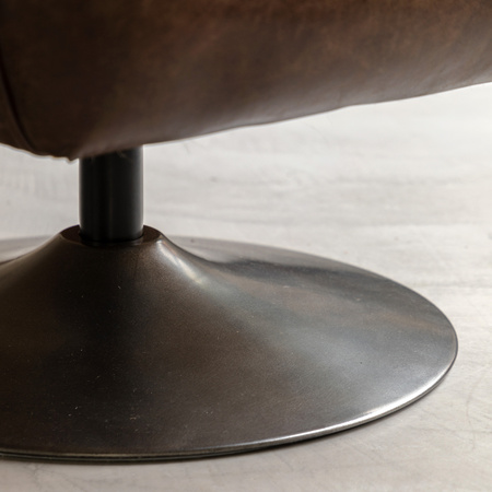 Bristol Swivel Chair Brown Leather 700x810x950mm