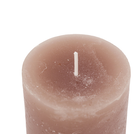 Pillar Candle Rustic Taupe (2pk) 70x70x130mm