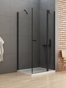 KABINA NEW SOLEO BLACK PROSTOKĄTNA U 90x110x195 CZYSTE 6mm ACTIVE SHIELD