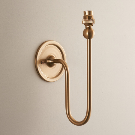 Santiago 1 Wall Light Fitting Brushed Aged Brass