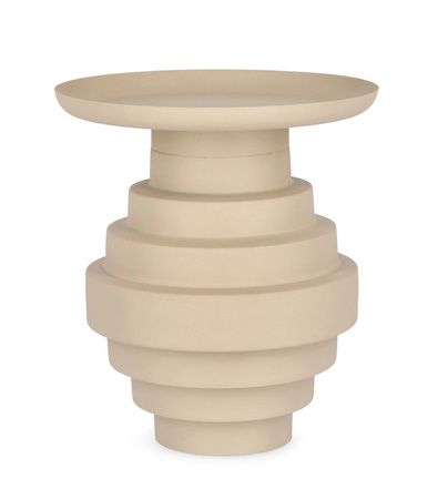 BIZZOTTO Stolik kawowy AMBA 35,5 cm – beżowy, stal malowana, nowoczesny design