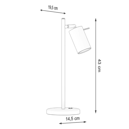 Lampa biurkowa RING biała