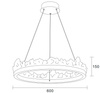 Lampa wisząca MONTANA 60 cm - LED, złoty kryształowy ring