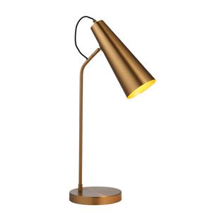 Lampa stołowa Karna – antyczny mosiądz, 20 × 21,6 × 67,5 cm