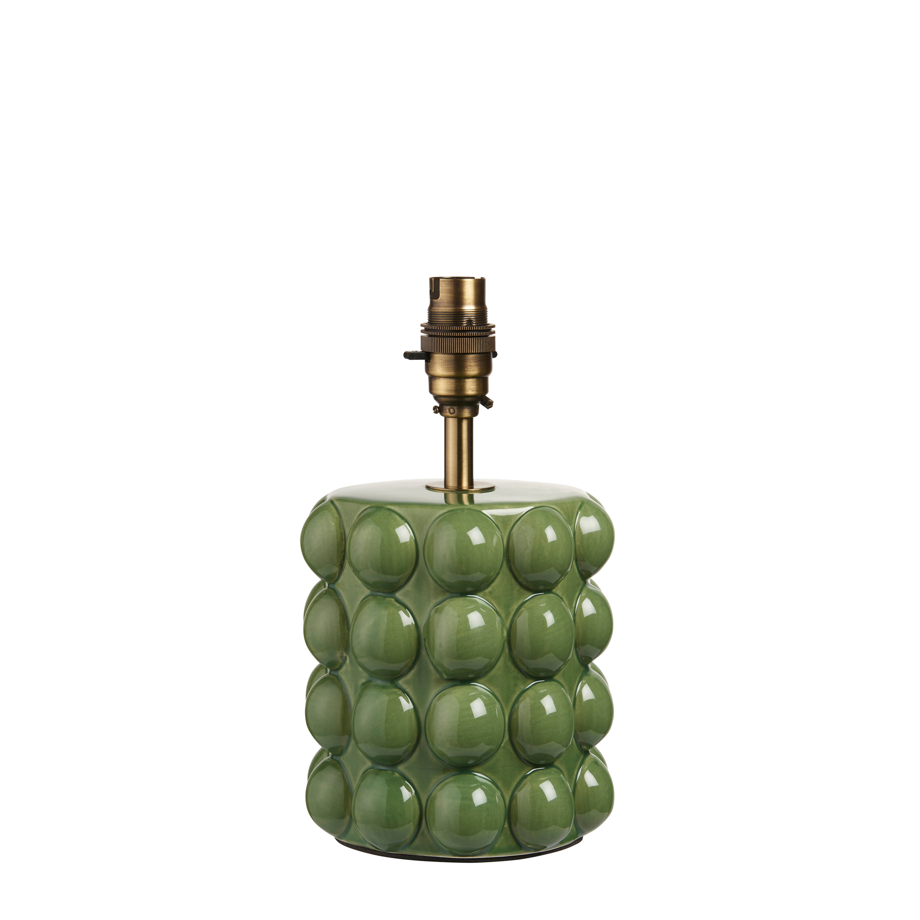 Abażur Bobble – oliwkowa zieleń, 14 × 14 × 24 cm