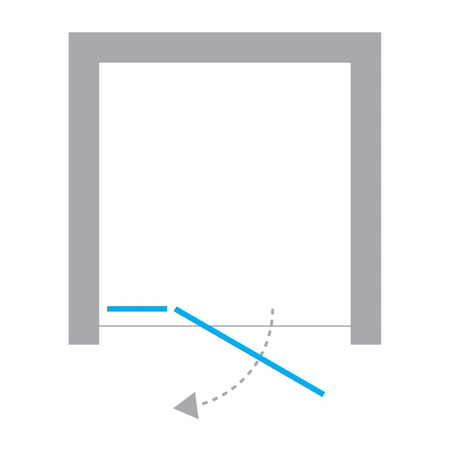 Drzwi wnękowe AVEXA NICKEL BRUSHED 1D P 80x200 szkło czyste 6mm Active Shield 2.0
