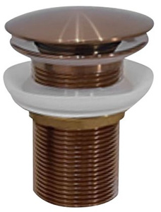 AURUM korek umywalkowy 5/4", klik- klak, miedź mat