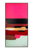 KARE obraz ABSTRACT SHAPES PINK  73x143 cm