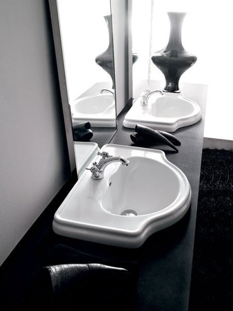 RETRO umywalka wpuszczana w blat 62x45,5cm, biały