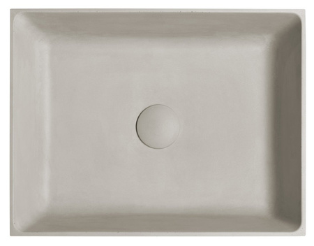 FORMIGO umywalka betonowa nablatowa, 47,5x36,5cm, piaskowy mat