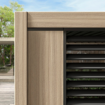Pergola ogrodowa BIZZOTTO OCEAN 3X4 – antracytowy / naturalny