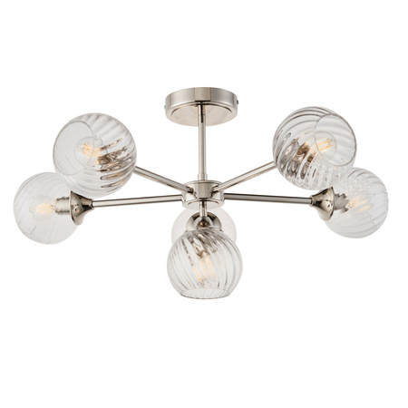 Allegra 6 Ceiling Light Bright Nickel
