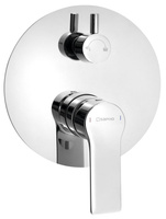 PAX bateria prysznicowa podtynkowa, 2 wyjścia, obrotowy przełącznik, chrom