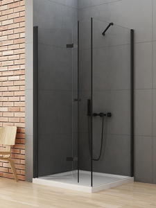 KABINA NEW SOLEO BLACK PROSTOKĄTNA L 100x110x195 CZYSTE 6mm ACTIVE SHIELD