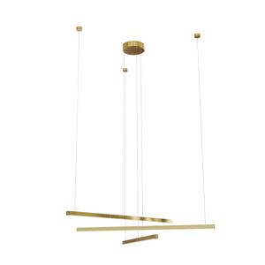 MAXLIGHT P0474D LAMPA WISZĄCA TRIO 3 ZŁOTO SZCZOTKOWANE